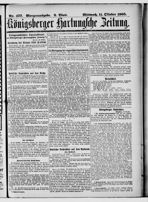 Königsberger Hartungsche Zeitung vom 11.10.1905