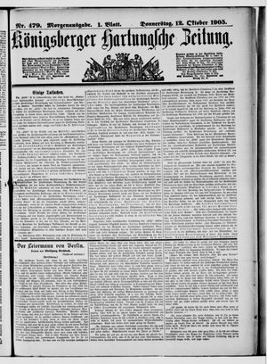 Königsberger Hartungsche Zeitung vom 12.10.1905