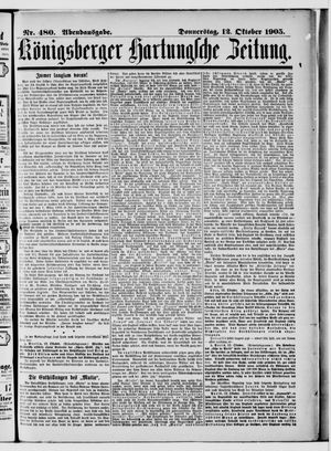 Königsberger Hartungsche Zeitung vom 12.10.1905