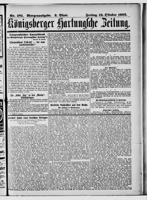 Königsberger Hartungsche Zeitung vom 13.10.1905