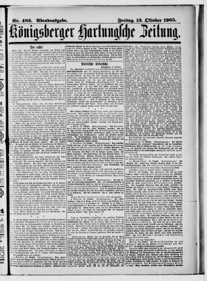 Königsberger Hartungsche Zeitung vom 13.10.1905