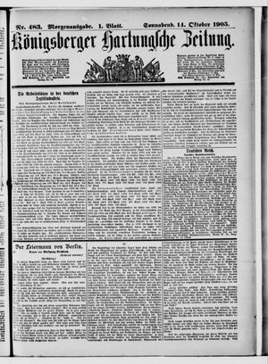 Königsberger Hartungsche Zeitung on Oct 14, 1905