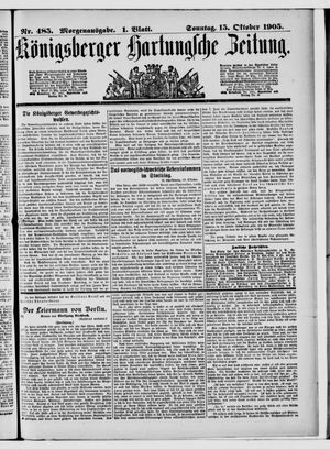 Königsberger Hartungsche Zeitung vom 15.10.1905