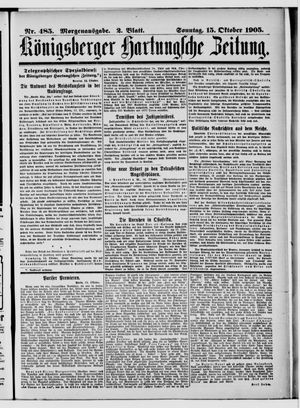 Königsberger Hartungsche Zeitung vom 15.10.1905