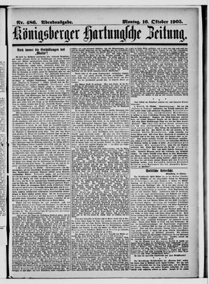 Königsberger Hartungsche Zeitung on Oct 16, 1905