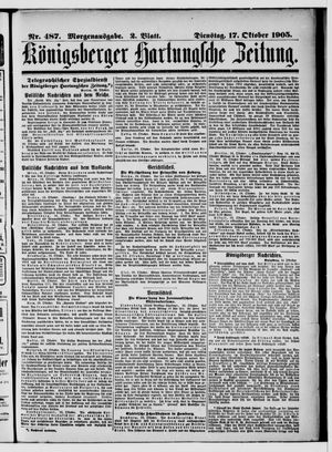 Königsberger Hartungsche Zeitung on Oct 17, 1905
