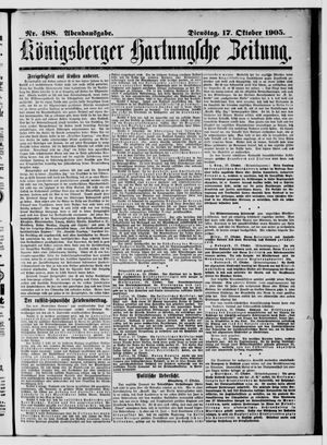 Königsberger Hartungsche Zeitung vom 17.10.1905