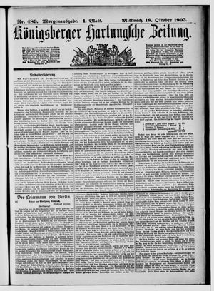 Königsberger Hartungsche Zeitung vom 18.10.1905