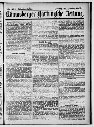 Königsberger Hartungsche Zeitung vom 20.10.1905