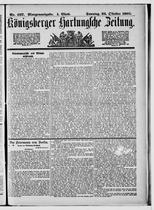 Königsberger Hartungsche Zeitung vom 22.10.1905