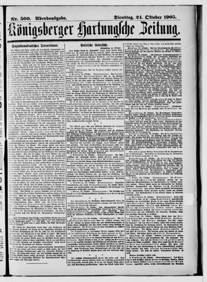 Königsberger Hartungsche Zeitung vom 24.10.1905