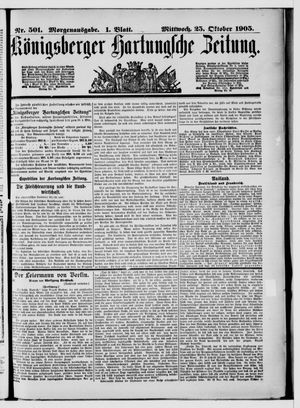 Königsberger Hartungsche Zeitung vom 25.10.1905