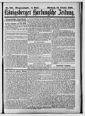 Königsberger Hartungsche Zeitung vom 25.10.1905