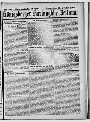 Königsberger Hartungsche Zeitung vom 26.10.1905
