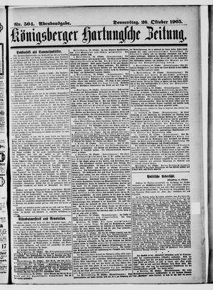 Königsberger Hartungsche Zeitung vom 26.10.1905