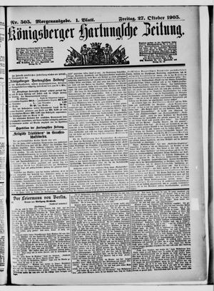 Königsberger Hartungsche Zeitung vom 27.10.1905