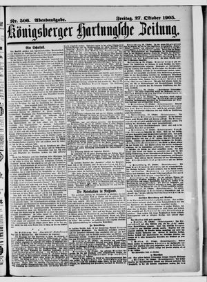 Königsberger Hartungsche Zeitung on Oct 27, 1905
