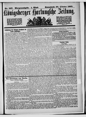 Königsberger Hartungsche Zeitung vom 28.10.1905