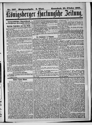 Königsberger Hartungsche Zeitung vom 28.10.1905