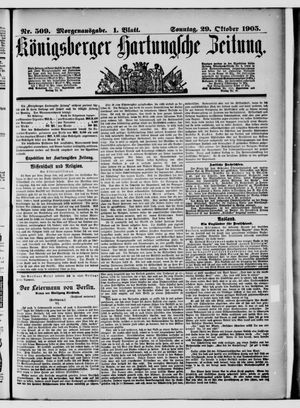 Königsberger Hartungsche Zeitung vom 29.10.1905