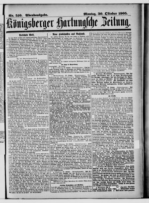 Königsberger Hartungsche Zeitung vom 30.10.1905