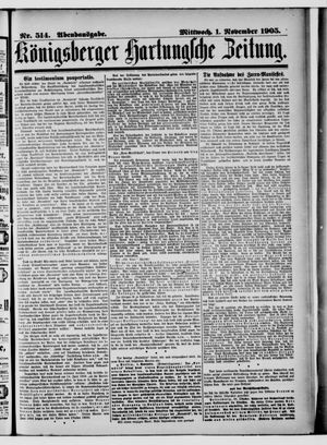 Königsberger Hartungsche Zeitung vom 01.11.1905