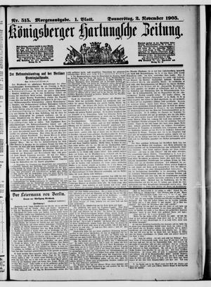 Königsberger Hartungsche Zeitung vom 02.11.1905
