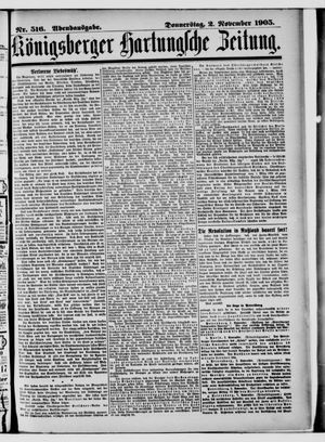Königsberger Hartungsche Zeitung vom 02.11.1905