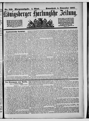 Königsberger Hartungsche Zeitung vom 04.11.1905
