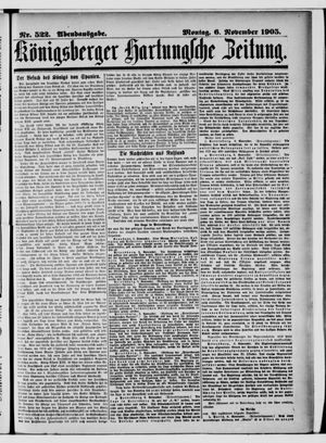 Königsberger Hartungsche Zeitung vom 06.11.1905