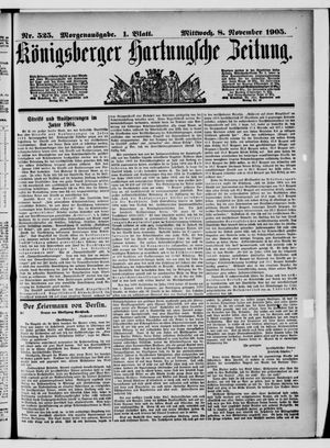 Königsberger Hartungsche Zeitung vom 08.11.1905