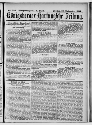 Königsberger Hartungsche Zeitung vom 10.11.1905