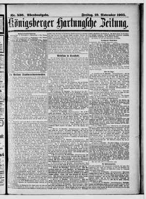 Königsberger Hartungsche Zeitung vom 10.11.1905