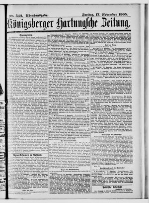 Königsberger Hartungsche Zeitung on Nov 17, 1905