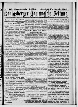 Königsberger Hartungsche Zeitung vom 18.11.1905