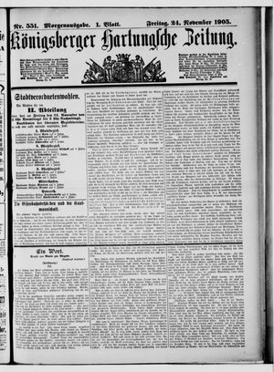 Königsberger Hartungsche Zeitung vom 24.11.1905