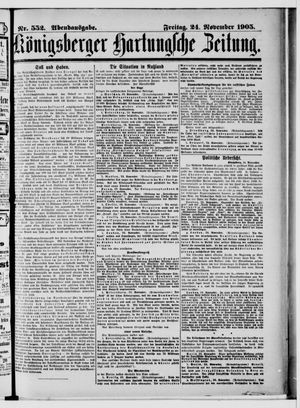 Königsberger Hartungsche Zeitung on Nov 24, 1905