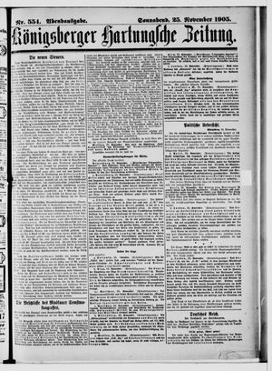 Königsberger Hartungsche Zeitung vom 25.11.1905