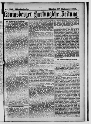 Königsberger Hartungsche Zeitung vom 27.11.1905