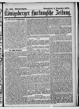 Königsberger Hartungsche Zeitung vom 02.12.1905