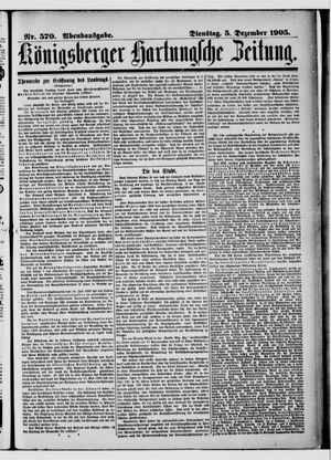 Königsberger Hartungsche Zeitung vom 05.12.1905