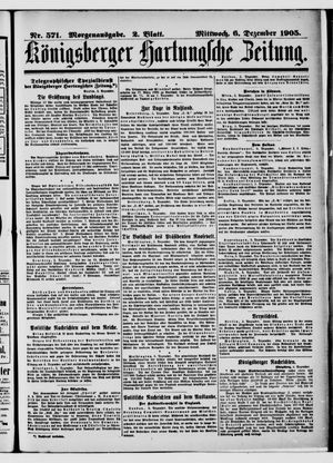Königsberger Hartungsche Zeitung vom 06.12.1905