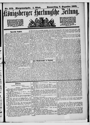 Königsberger Hartungsche Zeitung vom 07.12.1905
