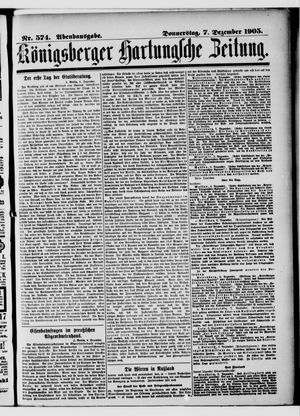 Königsberger Hartungsche Zeitung vom 07.12.1905