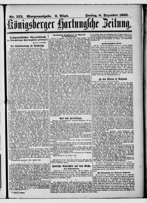 Königsberger Hartungsche Zeitung vom 08.12.1905