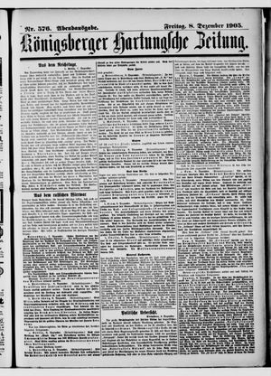 Königsberger Hartungsche Zeitung vom 08.12.1905