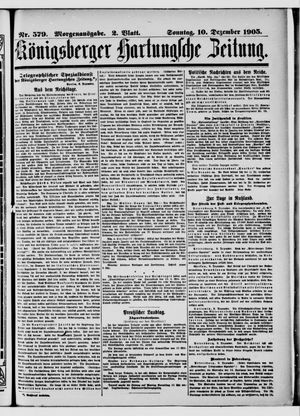 Königsberger Hartungsche Zeitung vom 10.12.1905