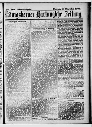 Königsberger Hartungsche Zeitung vom 11.12.1905