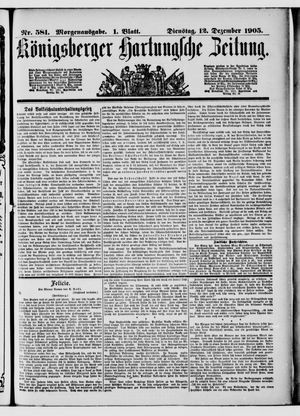 Königsberger Hartungsche Zeitung on Dec 12, 1905