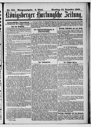 Königsberger Hartungsche Zeitung vom 12.12.1905